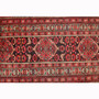 Quchan Persian Rug 12x2 ft - Antique Medallion Red, Blue Hand Knotted | pile detail | SKU 111826