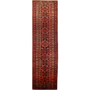 Quchan Persian Rug 12x2 ft - Antique Medallion Red, Blue Hand Knotted | front view | SKU 111826