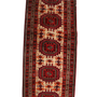 Quchan Persian Rug 13x2 ft - Antique Medallion Red, Blue Hand Knotted | front view | SKU 111827