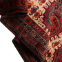 Quchan Persian Rug 13'11" x 2'7" - Antique Medallion Red, Blue Hand Knotted | detail view | SKU 111827