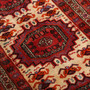 Quchan Persian Rug 13'11" x 2'7" - Antique Medallion Red, Blue Hand Knotted | back view | SKU 111827
