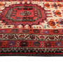 Quchan Persian Rug 13x2 ft - Antique Medallion (Toranj), Geometric Madder Red, Ivory, Dark Red Hand Knotted | side view | SKU 111827