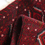 Baluch Persian Rug 10'0" x 2'2" - Semi Antique Mihrab Red, Blue Hand Knotted | detail view | SKU 111829