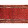 Baluch Persian Rug 6x3 ft - Semi Antique Mihrab Red, Blue Hand Knotted | pile detail | SKU 111832