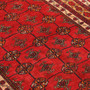 Baluch Persian Rug 6x3 ft - Semi Antique Mihrab Red, Blue Hand Knotted | back view | SKU 111832