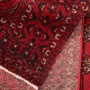 Baluch Persian Rug 6x3 ft - Semi Antique Mihrab Red, Blue Hand Knotted | corner detail | SKU 111834