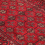 Baluch Persian Rug 6'11" x 3'7" - Semi Antique Mihrab Red, Blue Hand Knotted | back view | SKU 111834