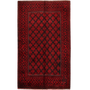 Baluch Persian Rug 7'5" x 4'5" - Semi Antique Mihrab Red, Blue Hand Knotted | front view | SKU 111841