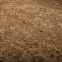 Tabriz Persian Rug 11'8" x 8'1" - Semi Antique Medallion Red, Cream Hand Knotted | back view | SKU 111900