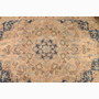 Sabzevar Persian Rug 9'4" x 6'5" - Semi Antique Medallion Crimson, Beige Hand Knotted | pile detail | SKU 111902