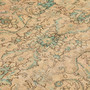 Tabriz Persian Rug 10x7 ft - Semi Antique Afshan All-Over, Shah Abbasi Cream, Turquoise, Sage Green Hand Knotted | back view | SKU 111907