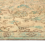 Tabriz Persian Rug 10'11" x 7'10" - Semi Antique Medallion Red, Cream Hand Knotted | side view | SKU 111907