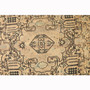 Tabriz Persian Rug 12'12" x 9'9" - Semi Antique Medallion Red, Cream Hand Knotted | pile detail | SKU 111908