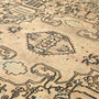 Tabriz Persian Rug 12x9 ft - Semi Antique Medallion Red, Cream Hand Knotted | back view | SKU 111908