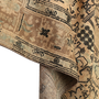 Tabriz Persian Rug 12x9 ft - Semi Antique Medallion (Toranj), Vase Cream, Camel, Brown Hand Knotted | detail view | SKU 111908