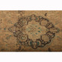 Tabriz Persian Rug 11x7 ft - Semi Antique Medallion (Toranj), Shah Abbasi Camel, Taupe, Brown Hand Knotted | pile detail | SKU 111911