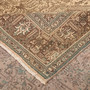 Azarshahr Persian Rug 12'4" x 9'11" - Semi Antique Medallion Red, Cream Hand Knotted | corner detail | SKU 111915