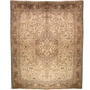 Azarshahr Persian Rug 12'4" x 9'11" - Semi Antique Medallion Red, Cream Hand Knotted | front view | SKU 111915