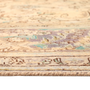 Tabriz Persian Rug 13x9 ft - Semi Antique Medallion (Toranj), Shah Abbasi Cream, Camel, Taupe Hand Knotted | side view | SKU 111916