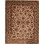 Tabriz Persian Rug 10'1" x 7'10" - Semi Antique Medallion Red, Cream Hand Knotted | front view | SKU 111925