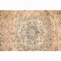 Kashan Persian Rug 14'2" x 10'10" - Semi Antique Medallion Crimson, Navy Blue Hand Knotted | pile detail | SKU 111926