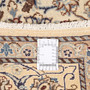 Yazd Persian Rug 11'10" x 8'3" - Semi Antique Medallion Crimson, Navy Blue Hand Knotted | full view | SKU 111927