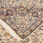 Nain Persian Rug 13'5" x 9'10" - Semi Antique Medallion Cream, Beige Hand Knotted | corner detail | SKU 111929