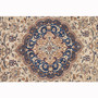 Nain Persian Rug 13'5" x 9'10" - Semi Antique Medallion Cream, Beige Hand Knotted | pile detail | SKU 111929