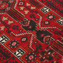 Baluch Persian Rug 13'9" x 3'3" - Semi Antique Mihrab Red, Blue Hand Knotted | back view | SKU 111930