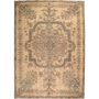 Tabriz Persian Rug 10'9" x 7'7" - Semi Antique Medallion Red, Cream Hand Knotted | front view | SKU 111931