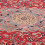 Kashmar Persian Rug 12x9 ft - Antique Afshan Crimson, Ivory Hand Knotted | back view | SKU 111933