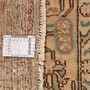 Tabriz Persian Rug 10x7 ft - Semi Antique Medallion Red, Cream Hand Knotted | corner detail | SKU 111941