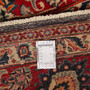 Kashmar Persian Rug 13'1" x 9'7" - Semi Antique Afshan Crimson, Ivory Hand Knotted | full view | SKU 111944