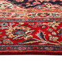 Hamadan Persian Rug 12x9 ft - Semi Antique Afshan Red, Blue Hand Knotted | side view | SKU 111946