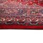 Mashad Persian Rug 12x9 ft - Semi Antique Medallion Crimson, Ultramarine Hand Knotted | side view | SKU 111947