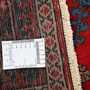 Josheghan Persian Rug 8'7" x 5'2" - Semi Antique Geometric Crimson, Navy Blue Hand Knotted | full view | SKU 111948