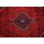 Josheghan Persian Rug 8'7" x 5'2" - Semi Antique Geometric Crimson, Navy Blue Hand Knotted | pile detail | SKU 111948