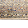 Ardekan Persian Rug 11x8 ft - Semi Antique Medallion Toranj Shah Abbasi Cream Camel Navy Blue Hand Knotted | side view | SKU 111950