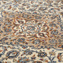 Kashan Persian Rug 12'6" x 8'9" - Semi Antique Medallion Crimson, Navy Blue Hand Knotted | back view | SKU 111951