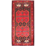 Bijar Persian Rug 10x5 ft - Semi Antique Medallion Crimson, Navy Blue Hand Knotted | front view | SKU 111953