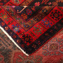 Bijar Persian Rug 10x5 ft - Semi Antique Medallion Crimson, Navy Blue Hand Knotted | corner detail | SKU 111953