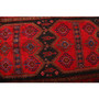 Bijar Persian Rug 10'7" x 5'1" - Semi Antique Medallion Crimson, Navy Blue Hand Knotted | pile detail | SKU 111953