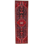Tuyserkan Persian Rug 8x2 ft - Semi Antique Medallion Navy Blue, Blue Hand Knotted | front view | SKU 112001