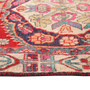 Ardabil Persian Rug 12'10" x 3'9" - Semi Antique Medallion Turquoise, White Hand Knotted | side view | SKU 112002