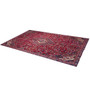Mashad Persian Rug 10'6" x 6'11" - Semi Antique Medallion Crimson, Ultramarine Hand Knotted | texture detail | SKU 110007