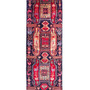 Ardabil Persian Rug 7'7" x 3'1" - Semi Antique Medallion Turquoise, White Hand Knotted | front view | SKU 110020