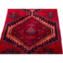 Sarab Persian Rug 8x2 ft - Semi Antique Medallion (Toranj), Geometric Red, Burgundy, Navy Blue Hand Knotted | side view | SKU 110043