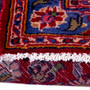 Kashan Persian Rug 13x9 ft - Semi Antique Medallion Crimson, Navy Blue Hand Knotted | pile detail | SKU 110102
