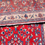 Sarouk Persian Rug 4'3" x 1'12" - Semi Antique Medallion Red, Blue Hand Knotted | pile detail | SKU 110517