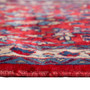 Sarouk Persian Rug 4'5" x 2'2" - Semi Antique Medallion Red, Blue Hand Knotted | back view | SKU 110518